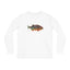 nachhaltiges T-Shirt - Piranha, 100% Baumwolle (Bio-Baumwolle), langer Arm, vegan und fair White