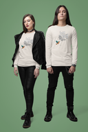 Kolibri Longsleeve Vegan Bio-Baumwolle Off White Couple