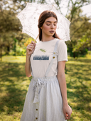 Grashüpfer T-Shirt Vegan Bio-Baumwolle Natural Raw Frau