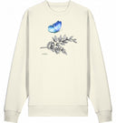 Blauer Schmetterling | Sweatshirt | Vegan | Bio-Baumwolle | Natural Raw | Mann