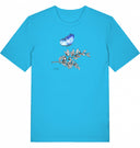blauer Schmetterling - T-Shirt mit kurzem Arm - JulesClothing FAVes - 41512_39288 - T-Shirt