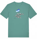 blauer Schmetterling - T-Shirt mit kurzem Arm - JulesClothing FAVes - 41512_39458 - T-Shirt