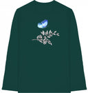 blauer Schmetterling - T-Shirt mit langem Arm - JulesClothing FAVes - 41510_45382 - Longsleeve