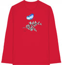 blauer Schmetterling - T-Shirt mit langem Arm - JulesClothing FAVes - 41510_45374 - Longsleeve