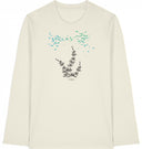 Fischschwarm Longsleeve Vegan Bio-Baumwolle Off White Couple