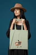 Gans Stoffbeutel Vegan Bio-Baumwolle Stem Green Frau