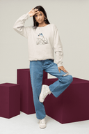 Gestreifter Fisch Sweatshirt Vegan Bio-Baumwolle Natural Raw Frau