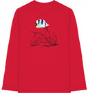 gestreifter Fisch - T-Shirt mit langem Arm - JulesClothing FAVes - 41478_45374 - Longsleeve