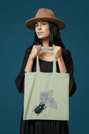 Käfer Stoffbeutel Vegan Bio-Baumwolle Stem Green Frau