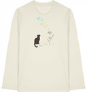 Katzen - Cat with Löwenzahn - Longsleeve - JulesClothing FAVes - 41331_45390 - Shirt