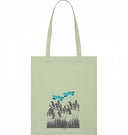 Libellen Stoffbeutel Vegan Bio-Baumwolle Stem Green Frau