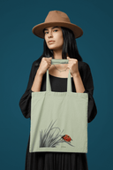 Marienkäfer Stoffbeutel Vegan Bio-Baumwolle Stem Green Frau