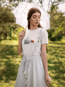 Marienkäfer T-Shirt Vegan Bio-Baumwolle Natural Raw Frau