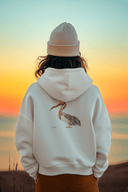 Pelikan Hoodie Vegan Bio-Baumwolle Natural Raw Frau