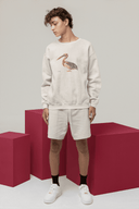 Pelikan Sweatshirt Vegan Bio-Baumwolle Natural Raw Mann