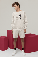 Pinguin Sweatshirt Vegan Bio-Baumwolle Natural Raw Mann