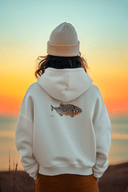 Piranha Hoodie Vegan Bio-Baumwolle Natural Raw Frau