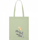 Rosa Schmetterling Stoffbeutel Vegan Bio-Baumwolle Stem Green Frau