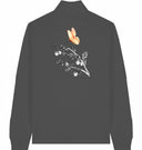 rosa Schmetterling - Sweater mit Reißverschluss - JulesClothing FAVes - 41525_45970 - Sweater mit Zipper