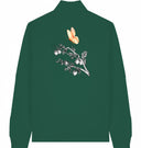 rosa Schmetterling - Sweater mit Reißverschluss - JulesClothing FAVes - 41525_45940 - Sweater mit Zipper