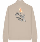 rosa Schmetterling - Sweater mit Reißverschluss - JulesClothing FAVes - 41525_45932 - Sweater mit Zipper