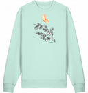 Rosa Schmetterling Sweatshirt Vegan Bio-Baumwolle Natural Raw Frau