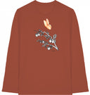 rosa Schmetterling - T-Shirt mit langem Arm - JulesClothing FAVes - 41526_45446 - Longsleeve