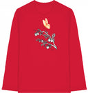 rosa Schmetterling - T-Shirt mit langem Arm - JulesClothing FAVes - 41526_45374 - Longsleeve