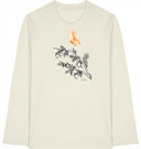 rosa Schmetterling - T-Shirt mit langem Arm - JulesClothing FAVes - 41526_45390 - Longsleeve