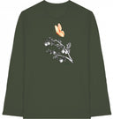 rosa Schmetterling - T-Shirt mit langem Arm - JulesClothing FAVes - 41526_45422 - Longsleeve