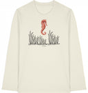 Seepferdchen Longsleeve Vegan Bio-Baumwolle Off White Couple